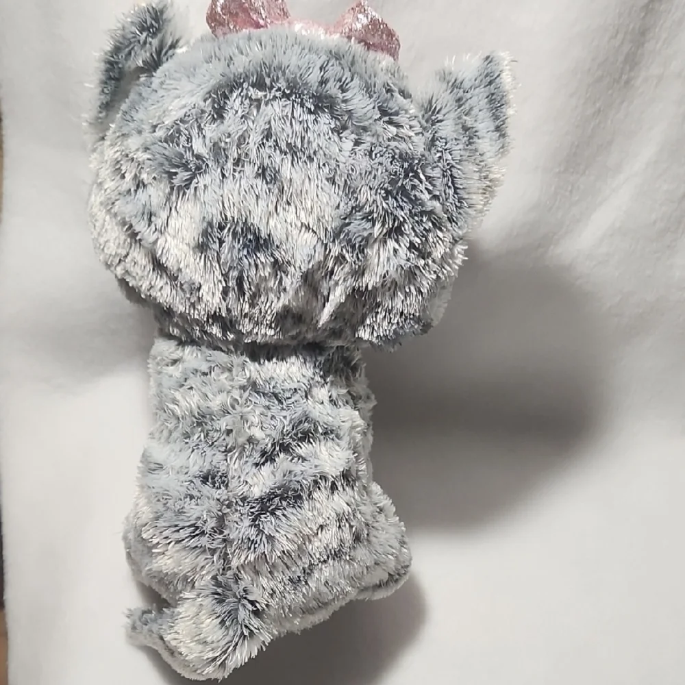 Ty Beanie Willow Boo Plush Gray and Pink Stuffed Toy
